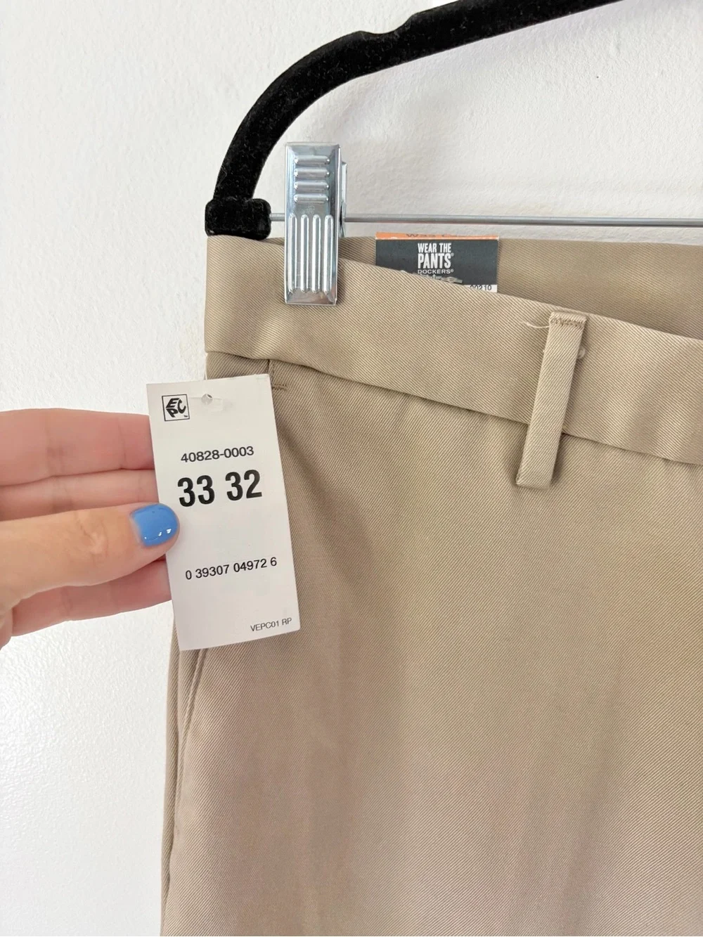 Dockers Signature Khaki Straight Fit Flat Front D2 Wrinkle Free Pants W33xL32